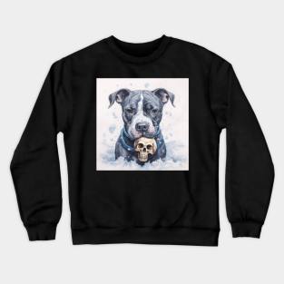 Staffy And Skull Crewneck Sweatshirt